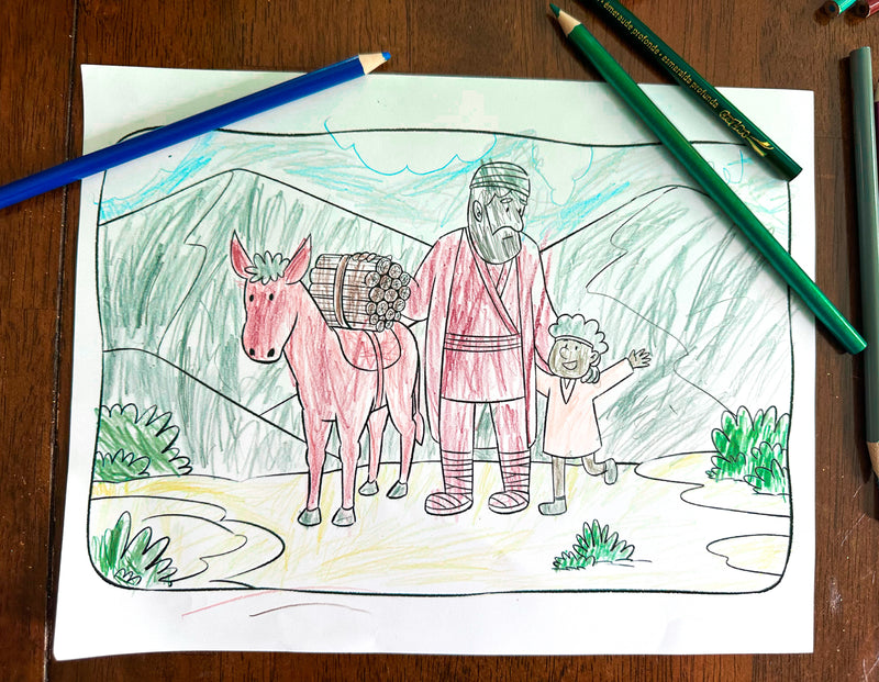 Load image into Gallery viewer, Abraham and Isaac Coloring Page