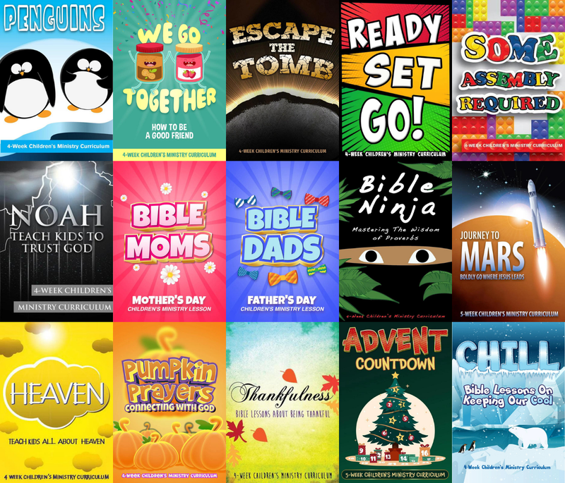Load image into Gallery viewer, 2025 January-December 52-Week Kids Church Curriculum Bundle