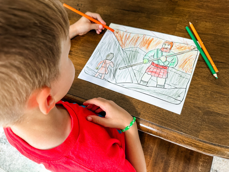 Load image into Gallery viewer, David And Goliath Coloring Page