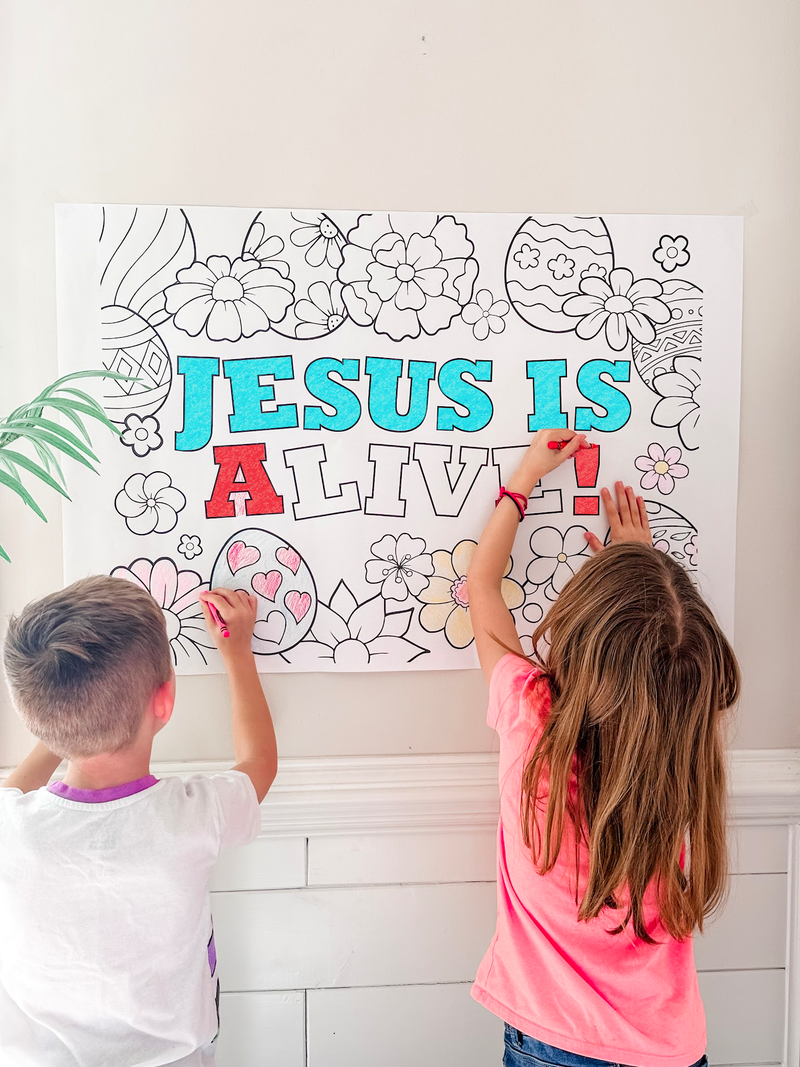 Load image into Gallery viewer, 3'x4' Giant Easter Coloring Page