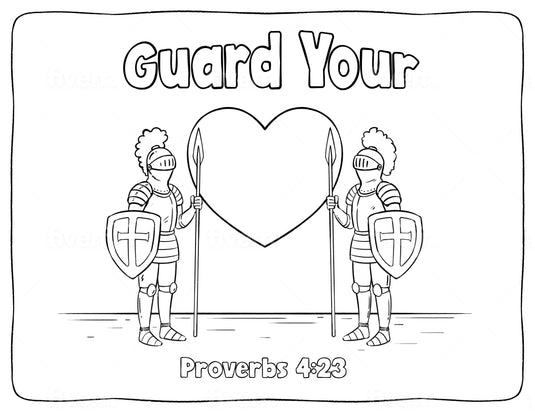 Guard Your Heart Coloring Page