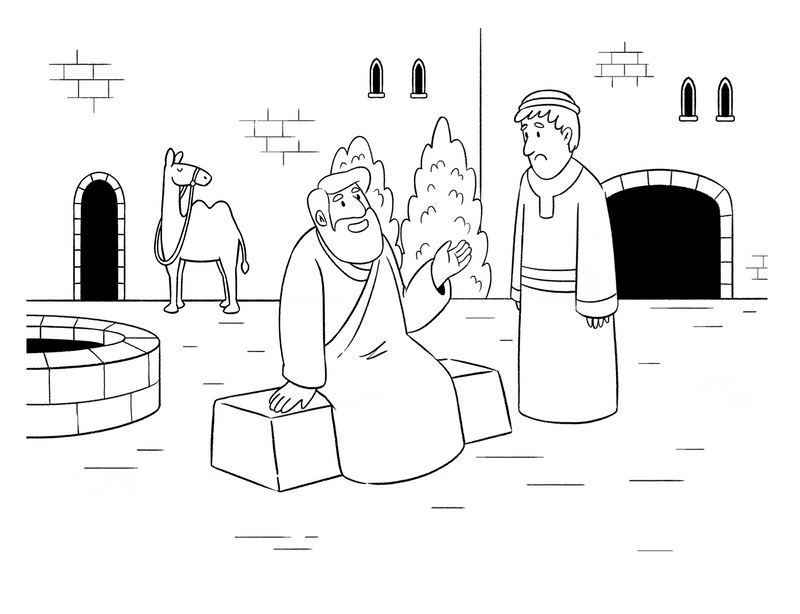 Load image into Gallery viewer, Rich Young Ruler Coloring Page