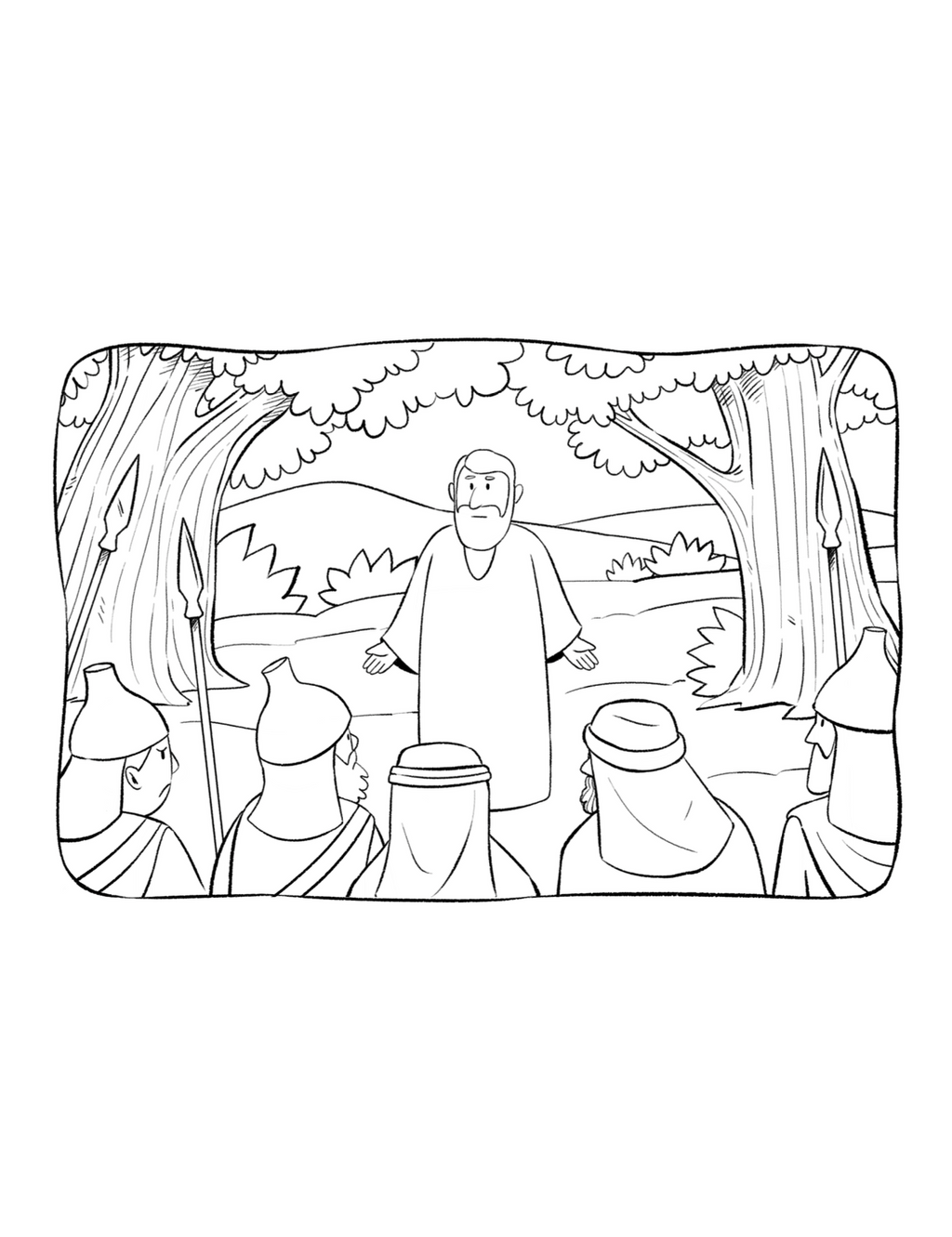 Jesus Arrested Coloring Page Jesus Arrested Coloring Page