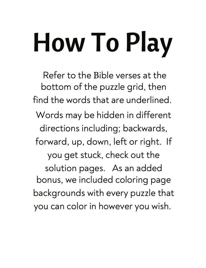 66 Bible Verse Word Search Puzzles