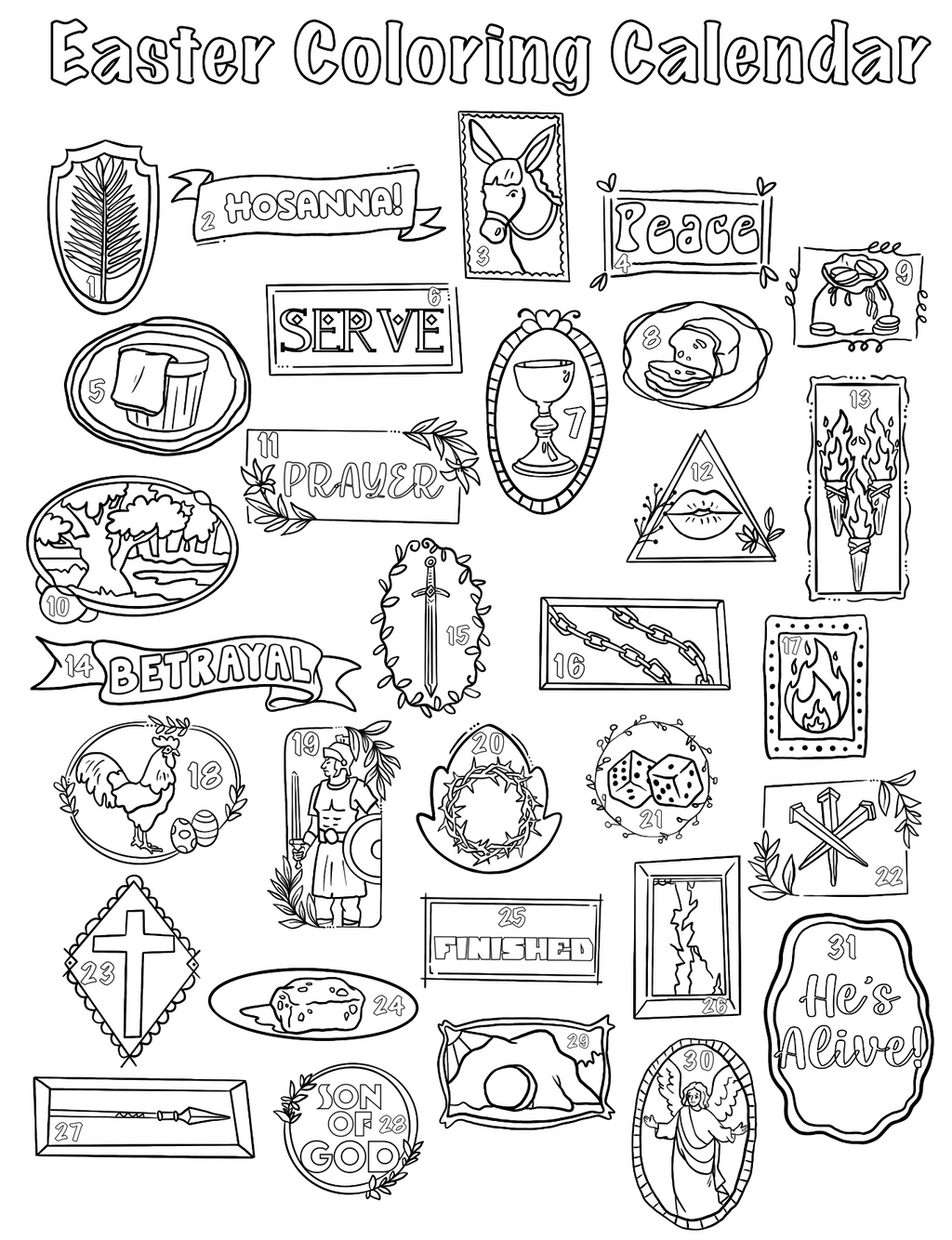 FREE Advent Coloring Calendar