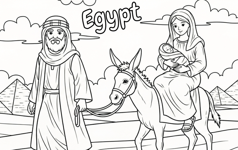 Load image into Gallery viewer, The Locations Of The Christmas Story Coloring Pages