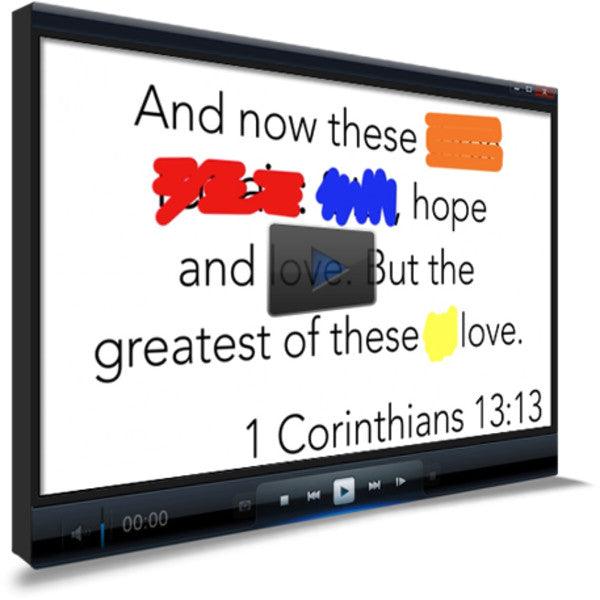 1 Corinthians 13:13 Memory Verse Video