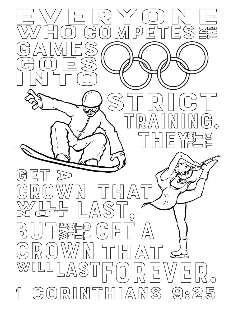 Winter Olympic Coloring Pages Winter Olympic Coloring Pages