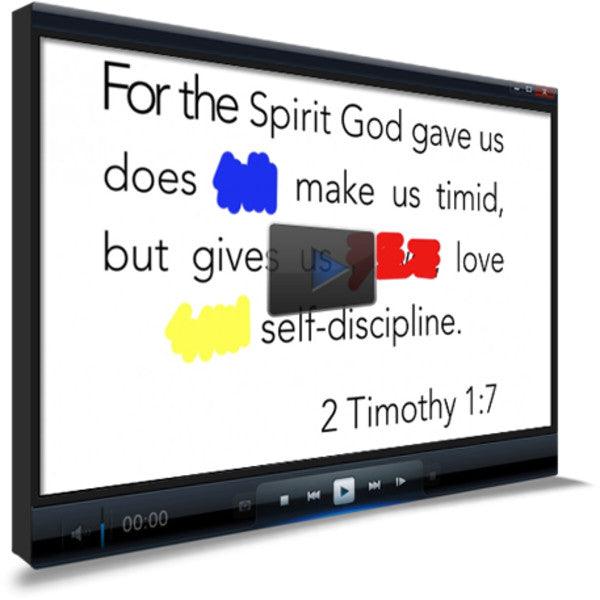 2 Timothy 1:7 Memory Verse Video
