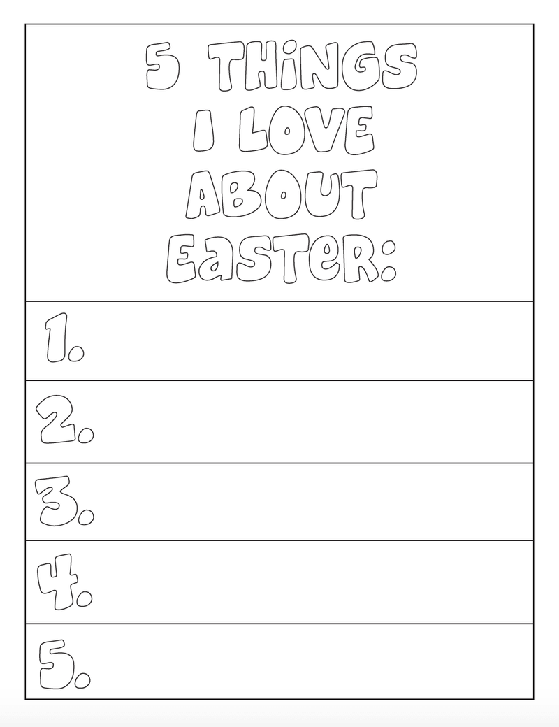 Load image into Gallery viewer, 5 Things I Love About Easter