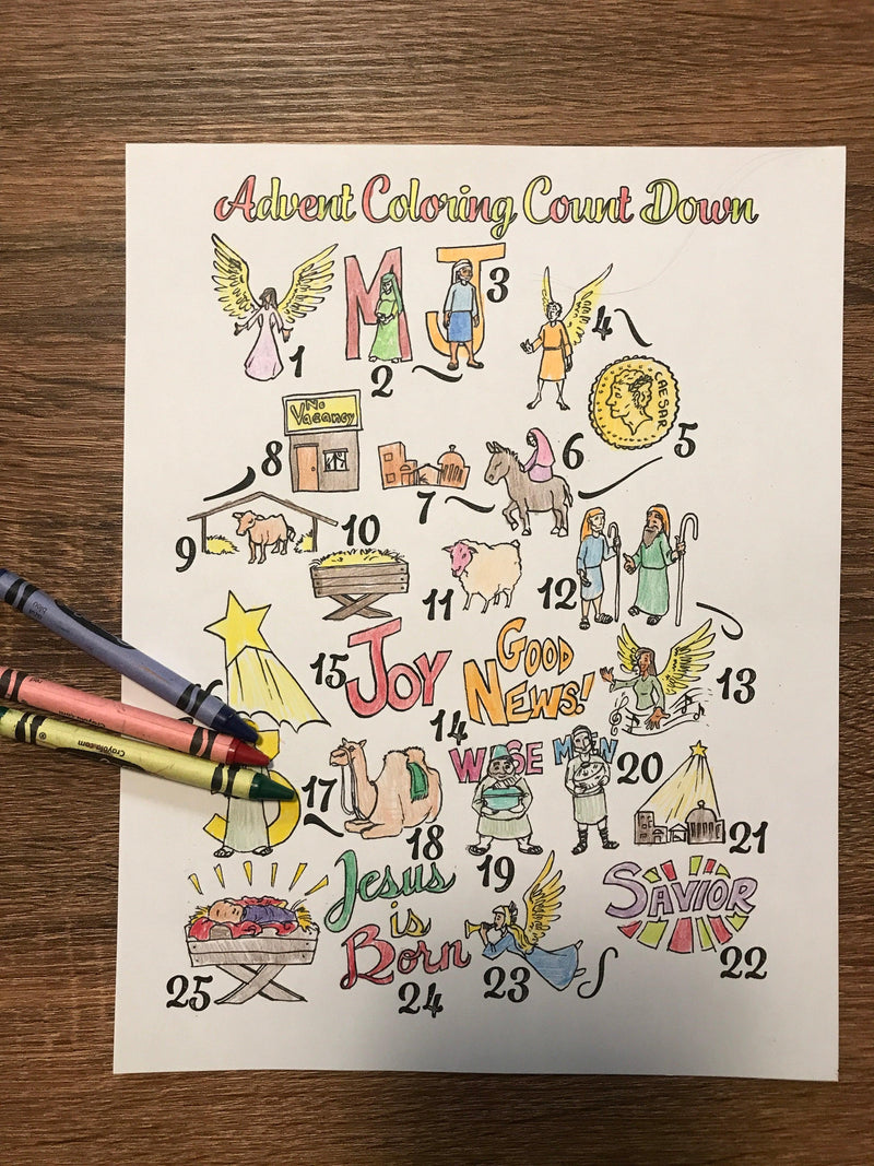 Load image into Gallery viewer, Advent Coloring Calendar for Kids - Children's Ministry Deals