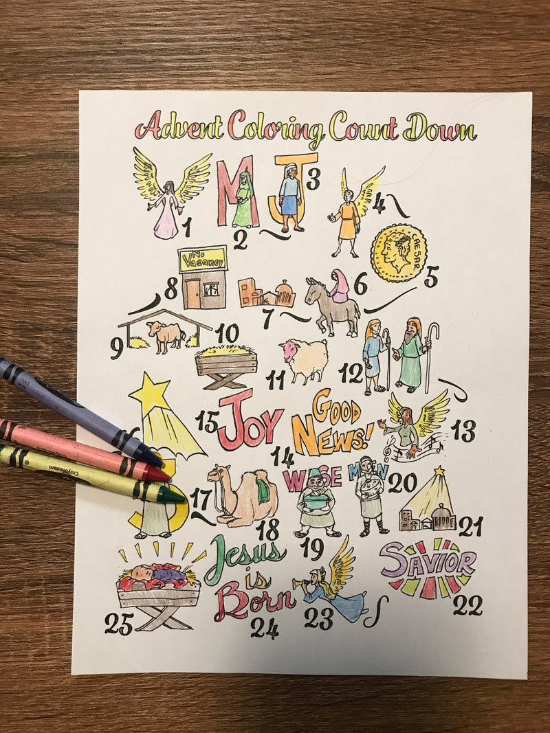 Advent Coloring Calendar for Kids - Children's Ministry Deals