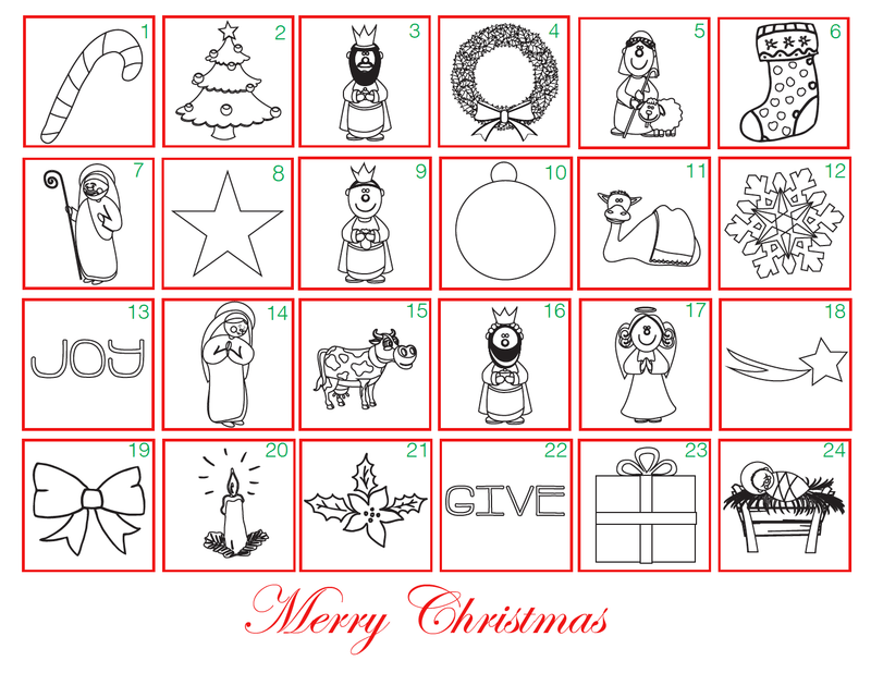 Load image into Gallery viewer, FREE Advent Coloring Calendar