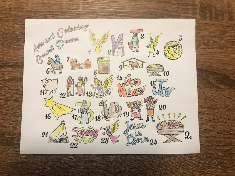 Load image into Gallery viewer, Advent Coloring Calendar for Kids