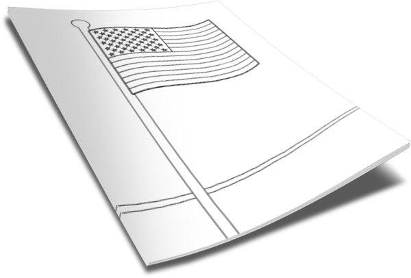 Load image into Gallery viewer, FREE American Flag Coloring Page