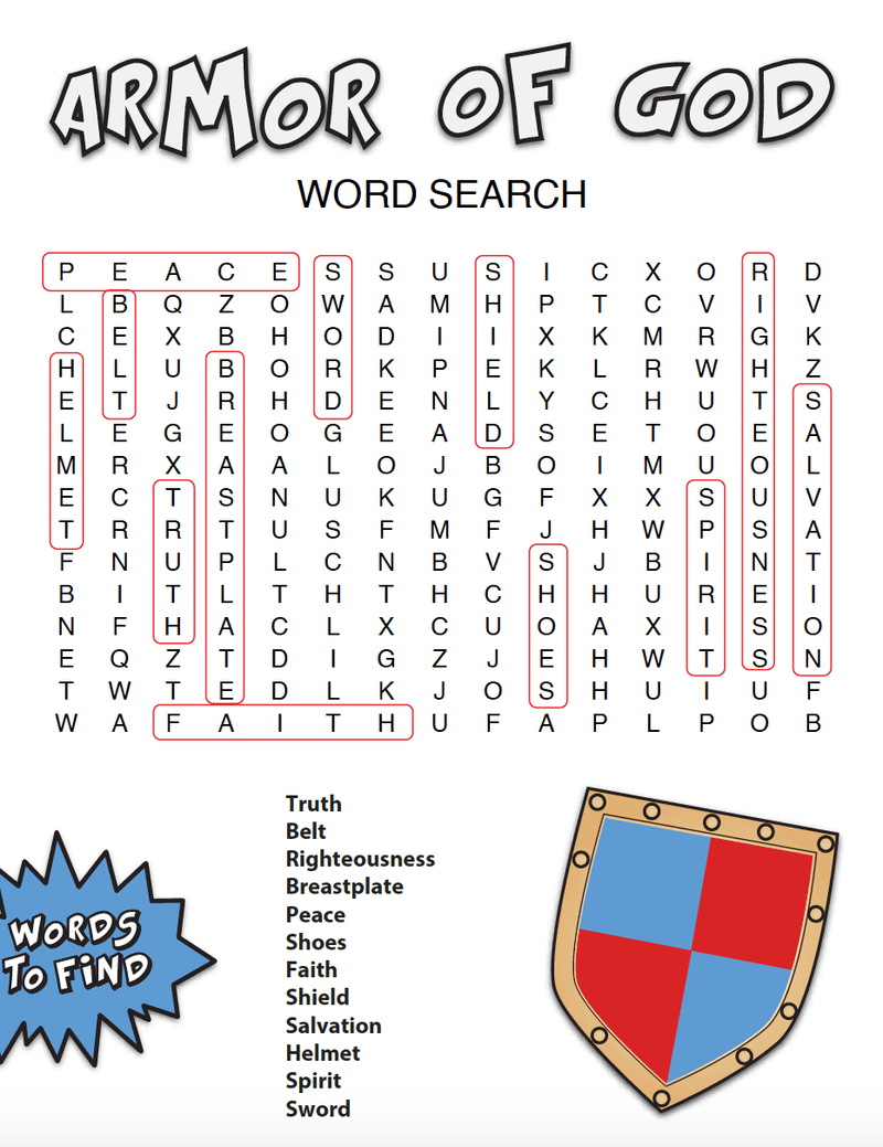 Load image into Gallery viewer, Armor of God Word Search