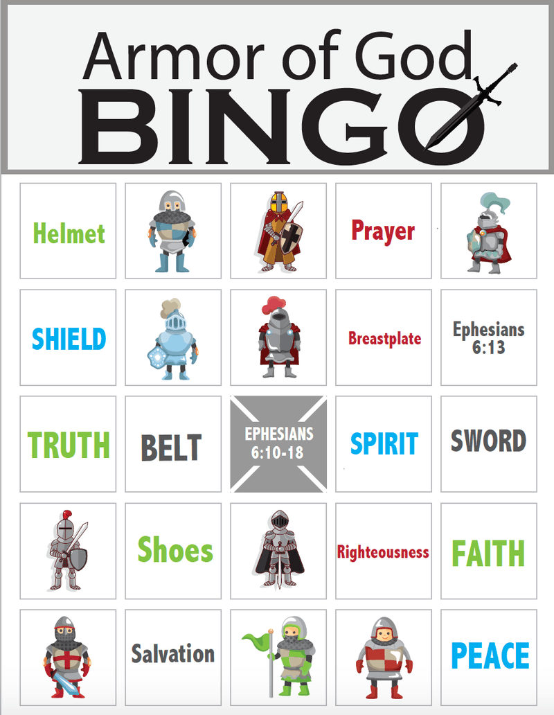 Armor of God Bingo