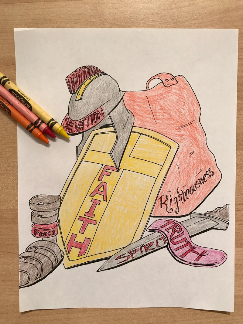 Load image into Gallery viewer, Armor of God Coloring Page