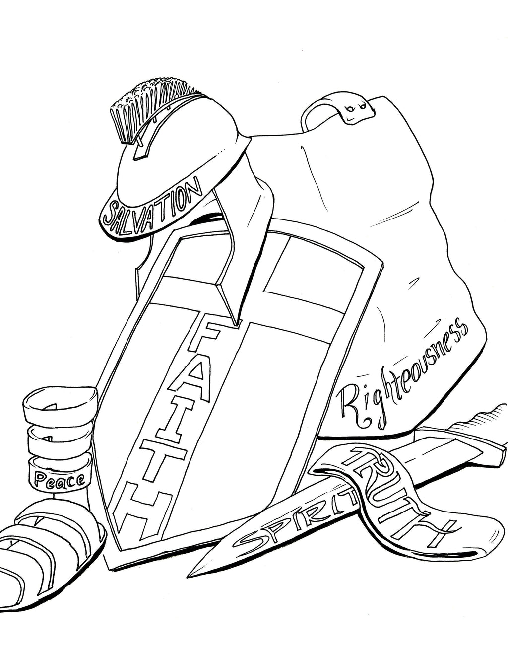 Armor of God Coloring Page