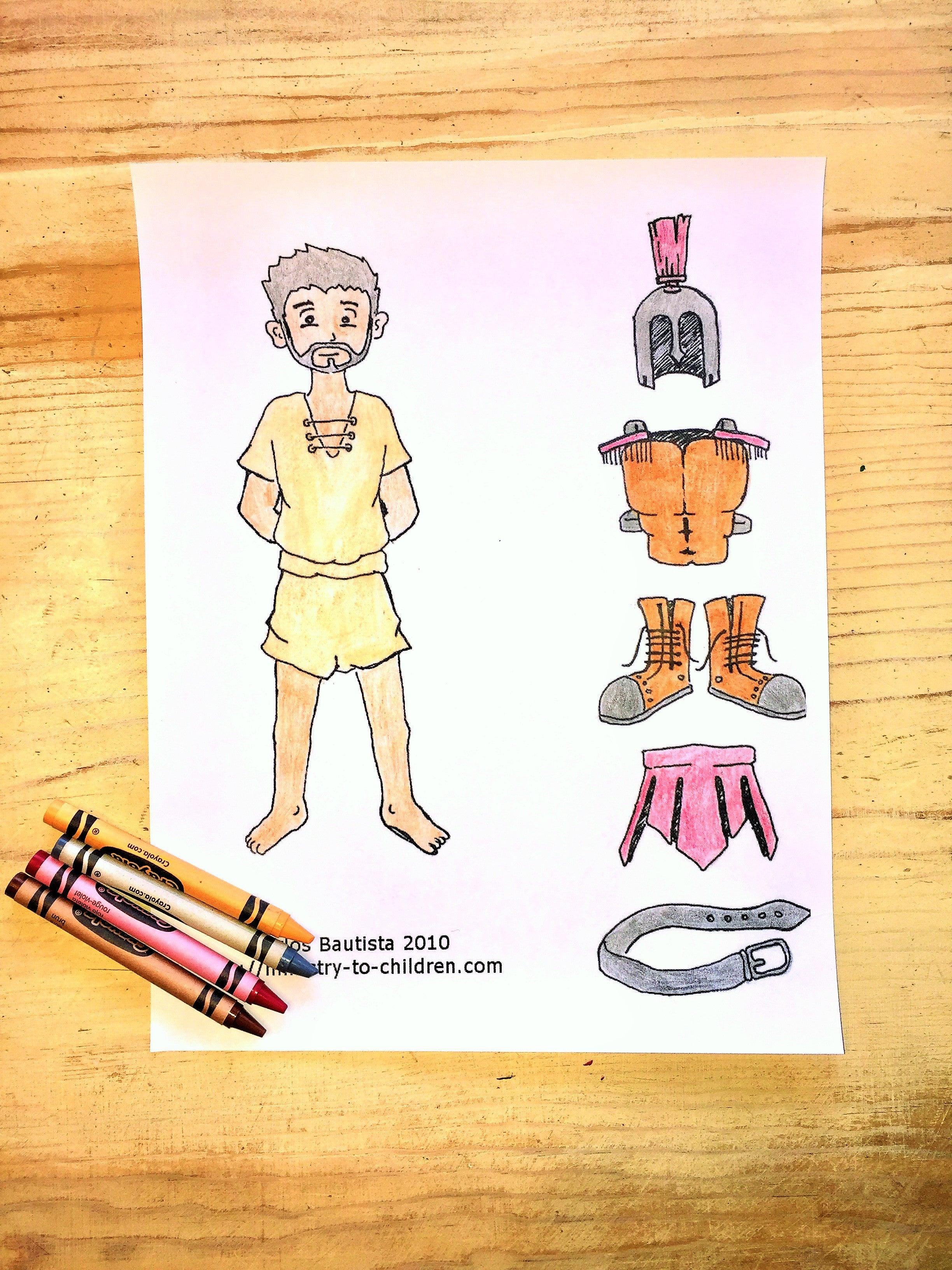 Armor of God Coloring Picture – Children's Ministry Deals