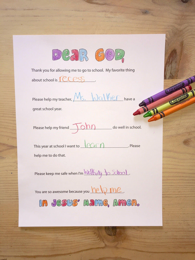 Load image into Gallery viewer, FREE Back to School Prayer Prompt Coloring Page for Kids