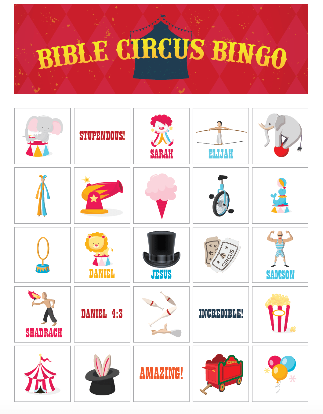 Bible Circus Bingo Game – Children's Ministry Deals bible-circus-bingo-game-children-s-ministry-deals
