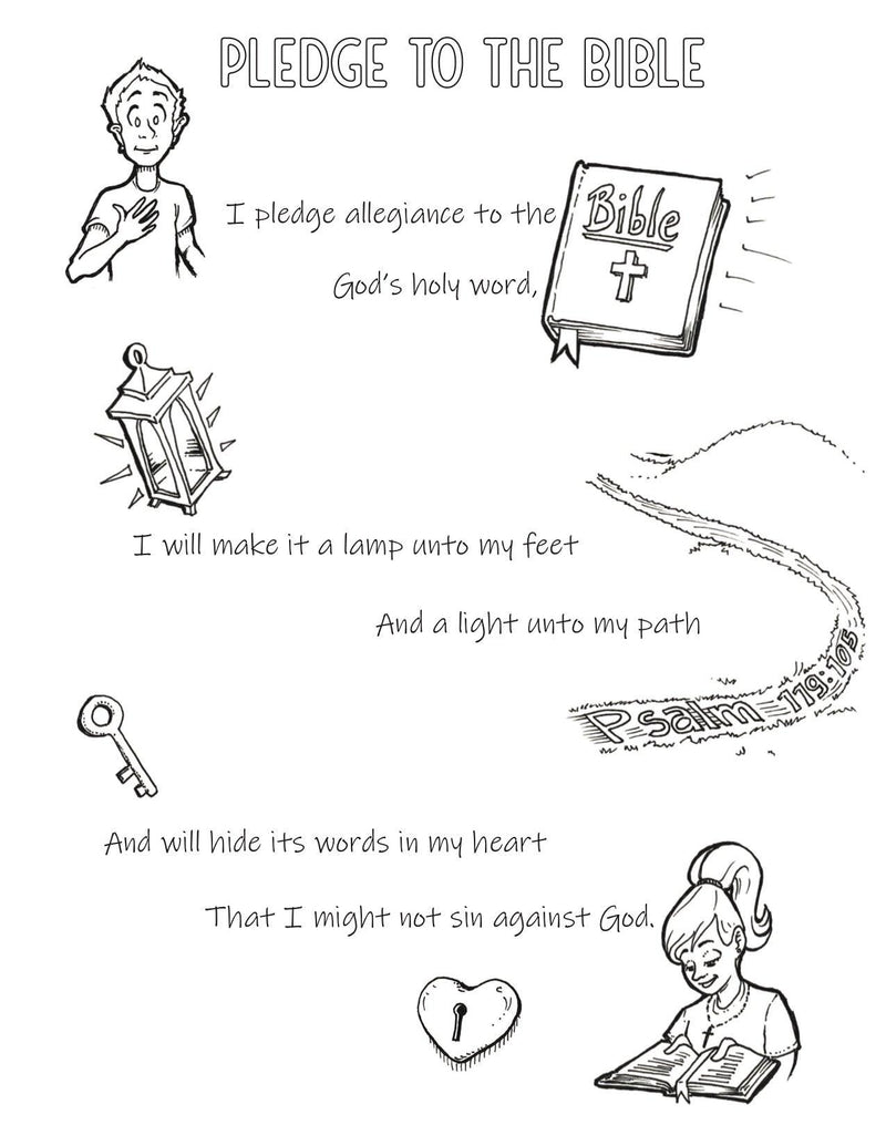 Load image into Gallery viewer, Bible Pledge Coloring Page