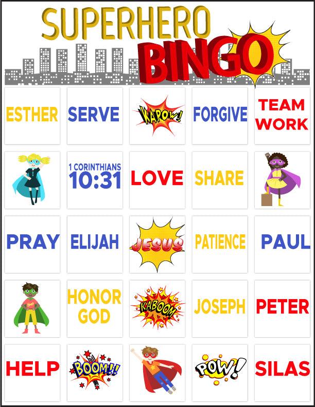 Bible Superhero Bingo
