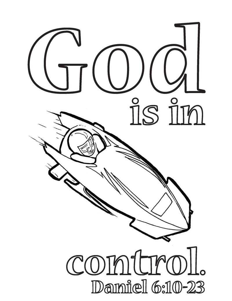 Load image into Gallery viewer, Bobsled Coloring Page