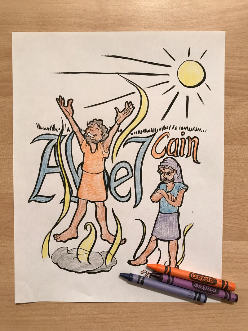 Load image into Gallery viewer, Cain and Abel Coloring Page