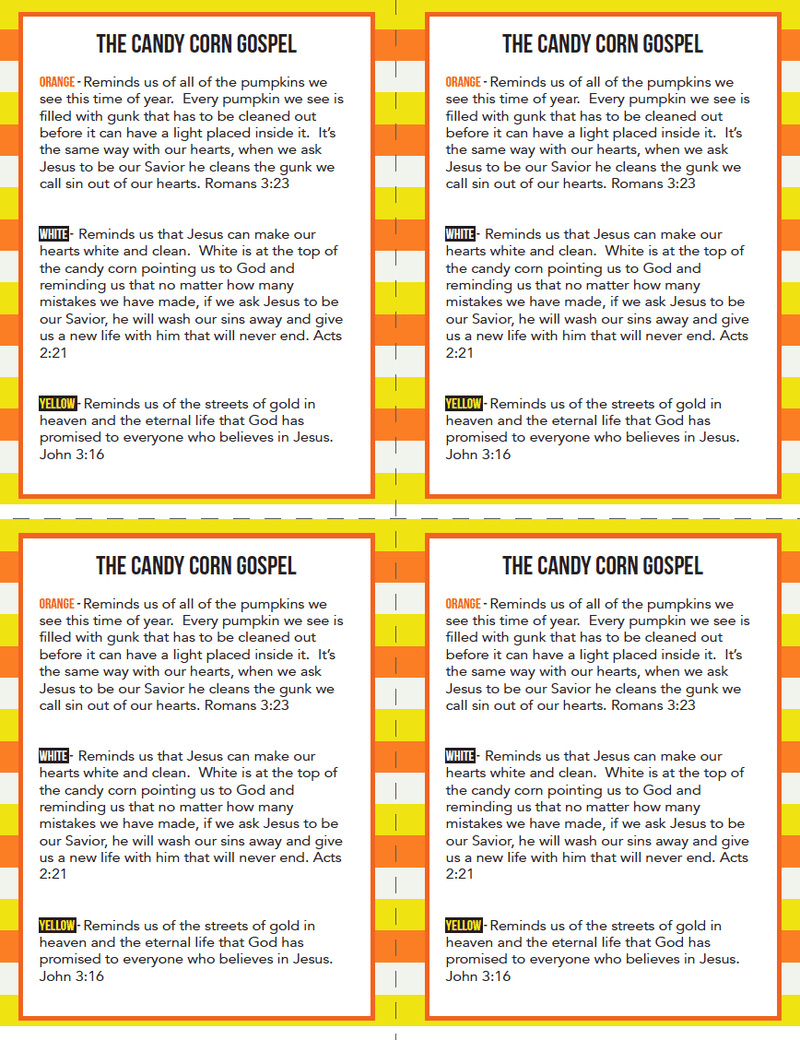Load image into Gallery viewer, Candy Corn Gospel Cards for Kids