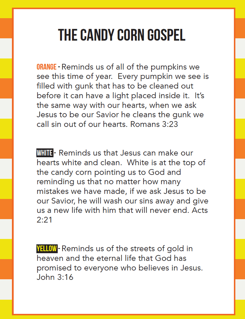 Load image into Gallery viewer, Candy Corn Gospel Cards for Kids