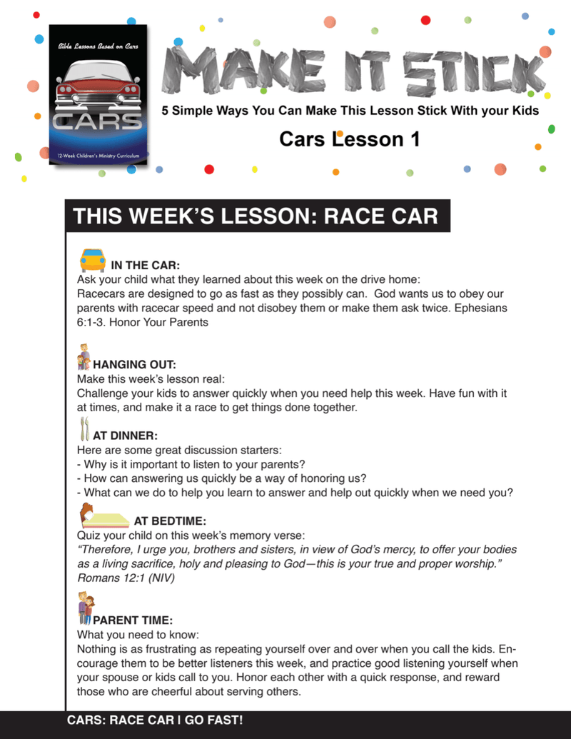 Load image into Gallery viewer, Cars 12-Week Children's Ministry Curriculum - Children's Ministry Deals