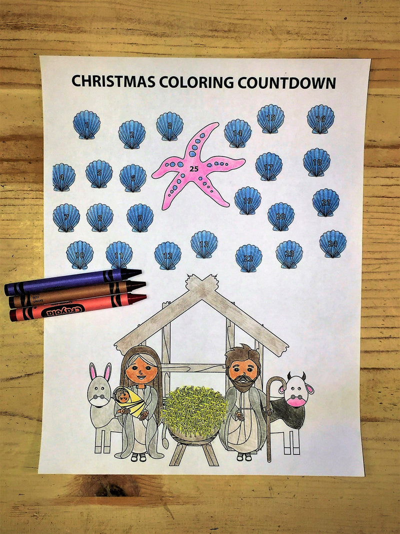 Load image into Gallery viewer, FREE Christmas Coloring Countdown