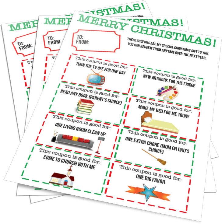 Christmas Gift Coupons Parents From Kids – Children's Ministry Deals