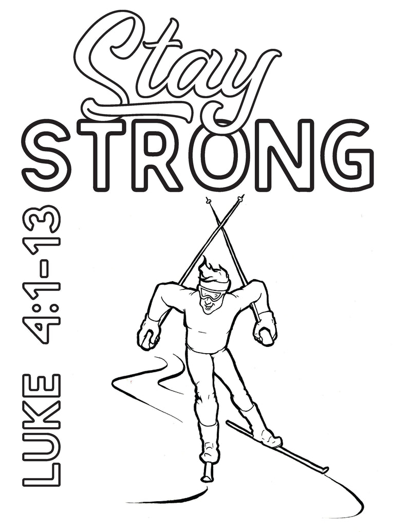 Load image into Gallery viewer, Cross Country Skier Coloring Page