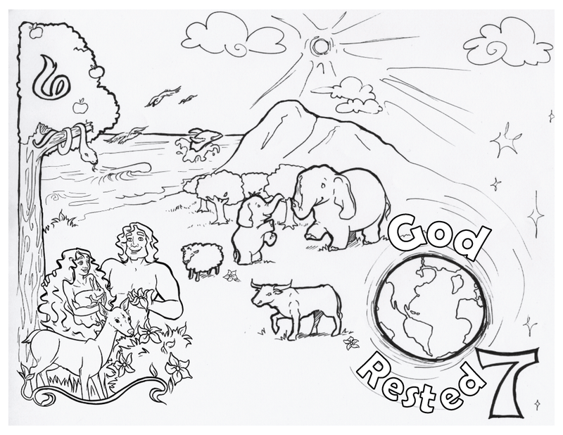 Load image into Gallery viewer, Days Of Creation Coloring Pages - Children's Ministry Deals