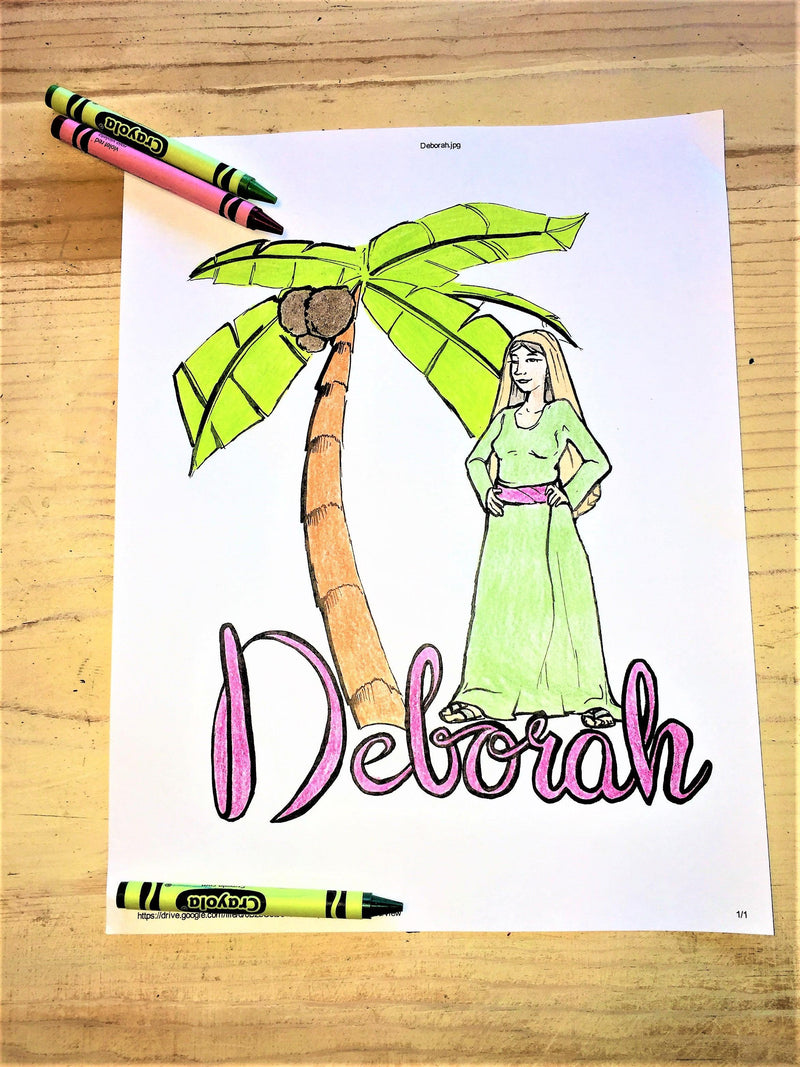 Load image into Gallery viewer, Deborah Coloring Page