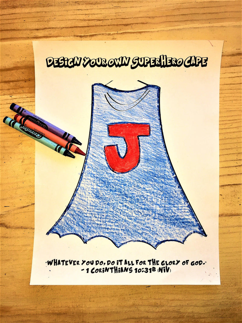 FREE Design Your Own Superhero Cape Coloring Page