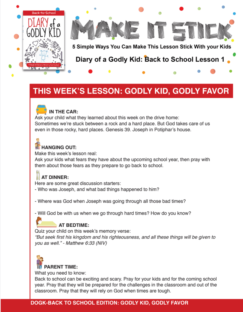 Load image into Gallery viewer, Diary of a Godly Kid: Back to School Edition 4-Week Children's Ministry Curriculum - Children's Ministry Deals