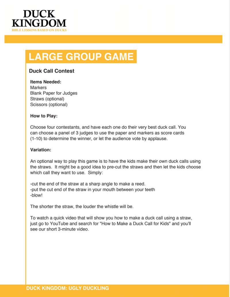 Load image into Gallery viewer, Duck Kingdom 4-Week Children's Ministry Curriculum - Children's Ministry Deals