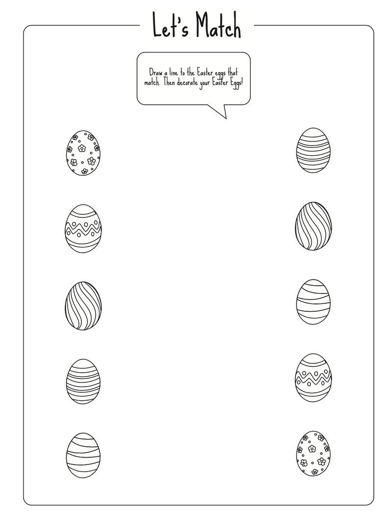 Load image into Gallery viewer, Easter Egg Matching Coloring Page - Children's Ministry Deals