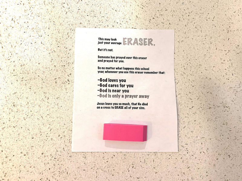 Load image into Gallery viewer, Eraser Prayer Back to School Gift for Students - Children's Ministry Deals