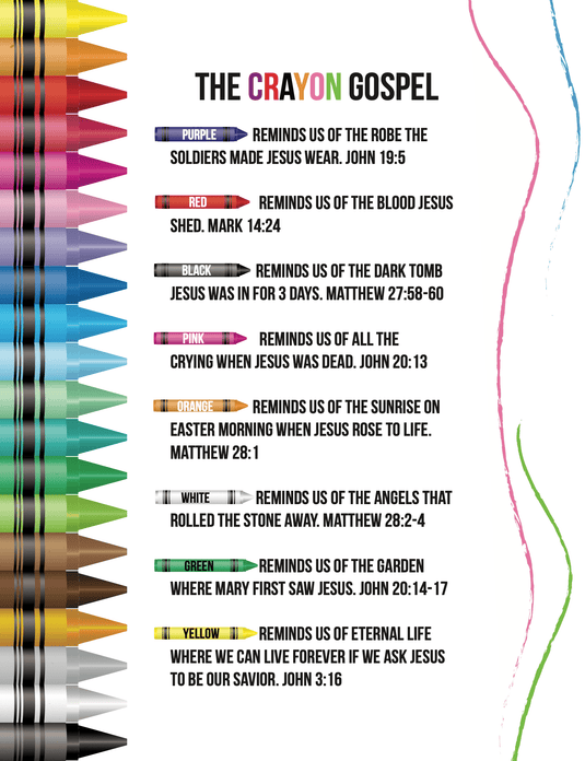 FREE Crayon Gospel Cards - Children's Ministry Deals