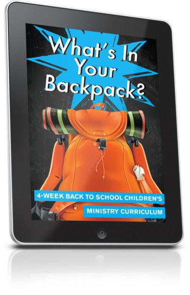 FREE What's In Your Backpack Children's Ministry Lesson