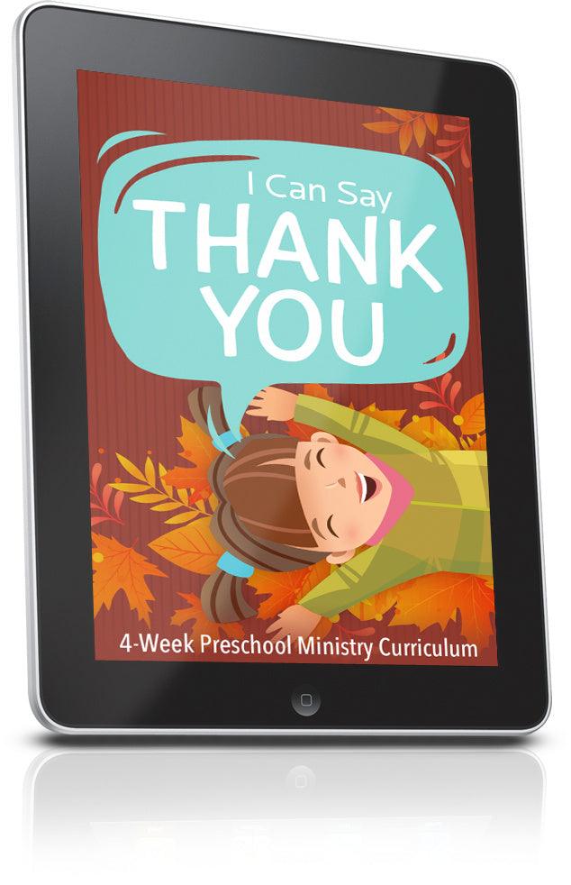 FREE Thank You Preschool Ministry Lesson