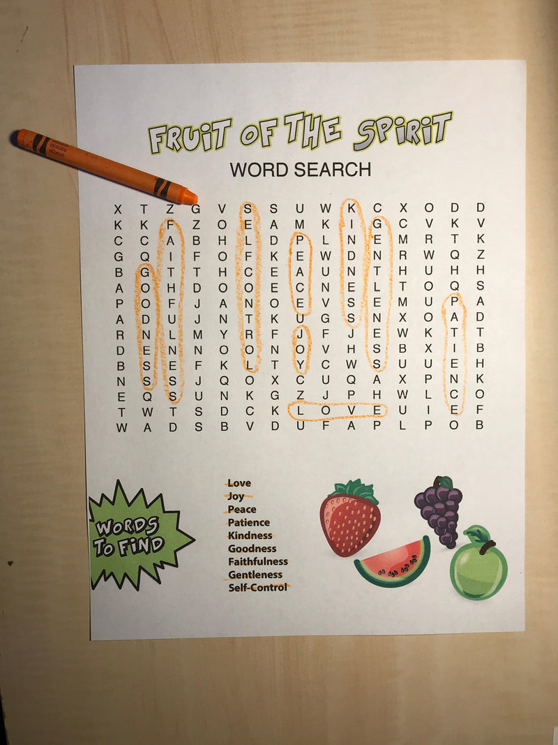 Fruit of the Spirit Word Search