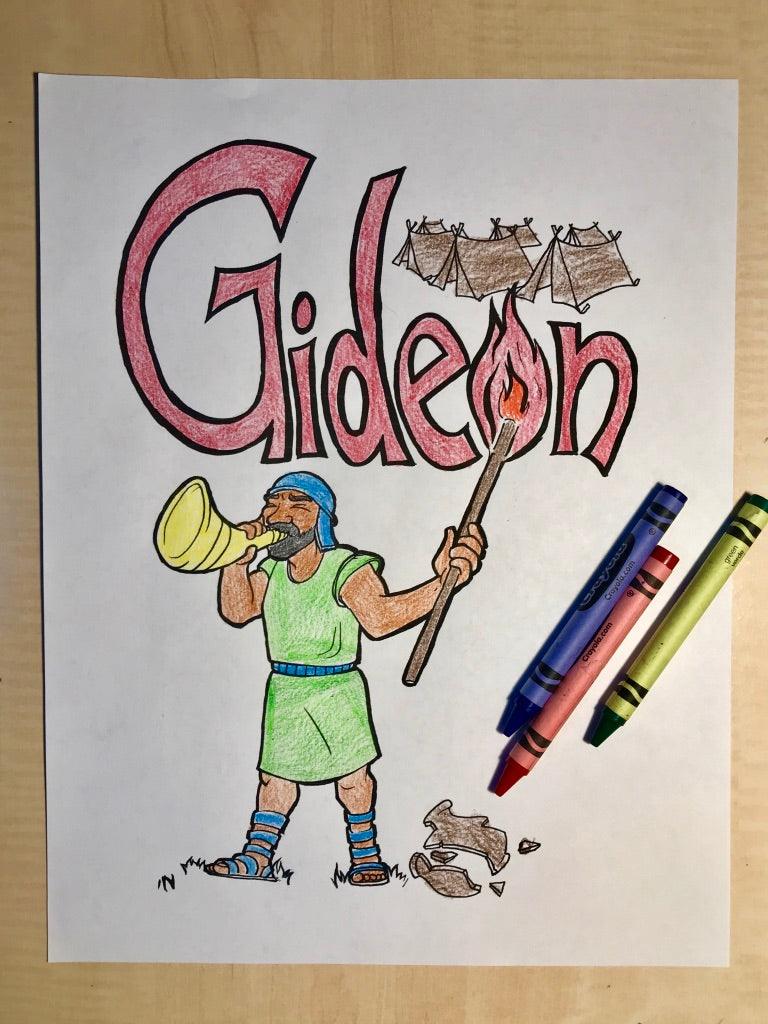 Load image into Gallery viewer, Gideon Coloring Page