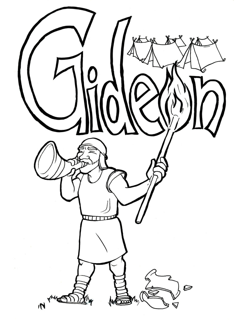 Load image into Gallery viewer, Gideon Coloring Page