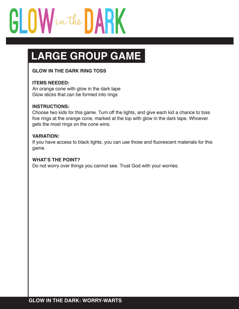 Load image into Gallery viewer, Glow In The Dark 4-Week Children's Ministry Curriculum - Children's Ministry Deals